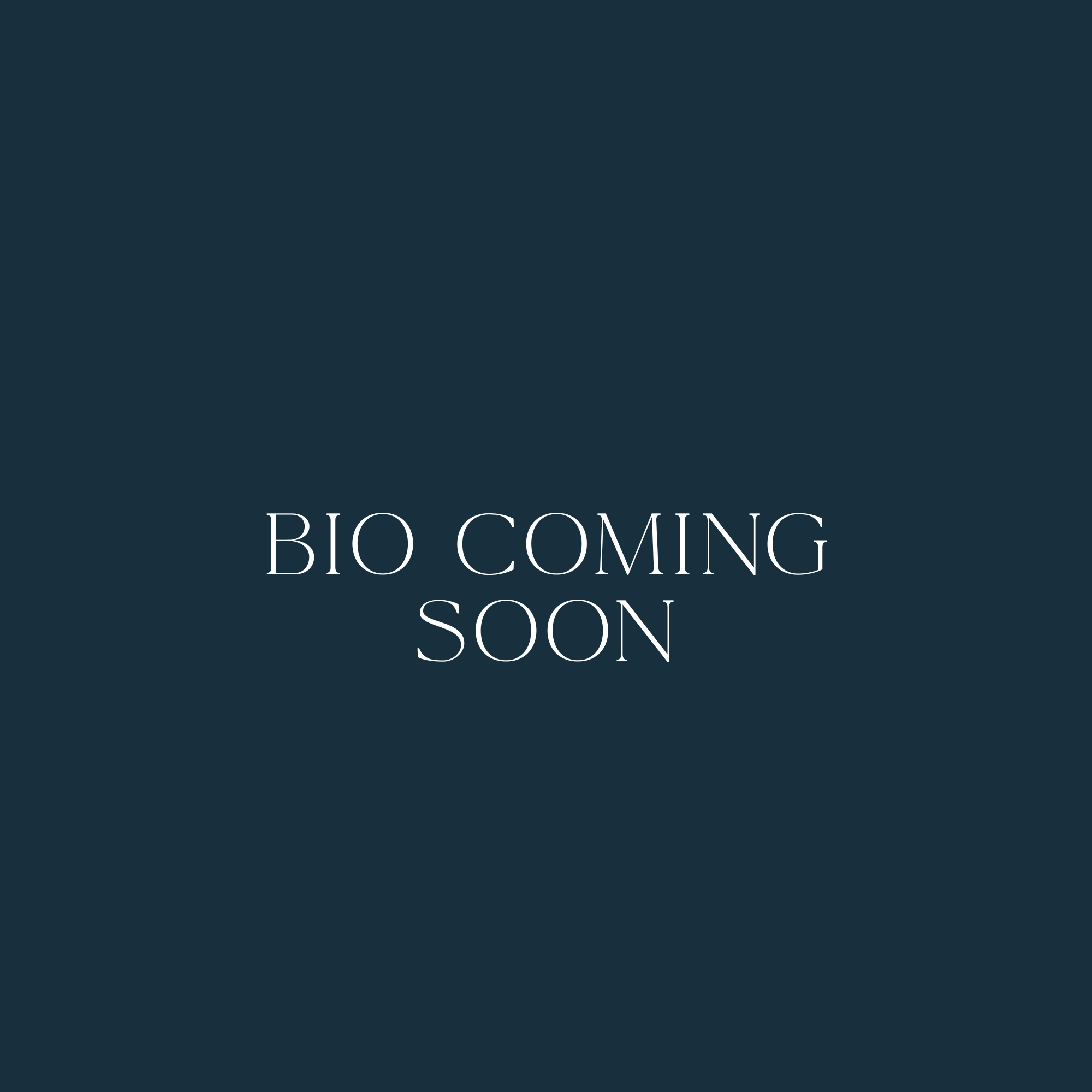 Bio coming soon